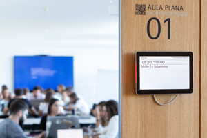 Students in a classroom at the Madrid Campus